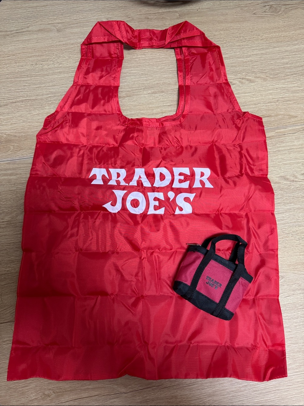 Trader Joe's Micro Tote + Grocery Bag 2 in 1 Bag Combo